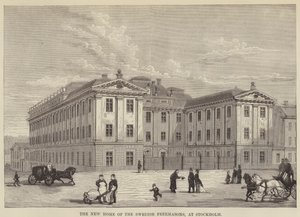 La nouvelle maison des francs-maçons suédois, à Stockholm (gravure) - English School
