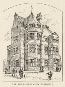 Le nouveau club libéral, Hampstead (gravure) - English School