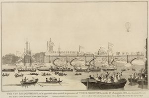 Le nouveau pont de Londres, 1er août 1831 - English School