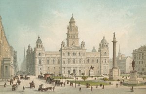 Les nouveaux bâtiments municipaux, George Square - Glasgow - English School