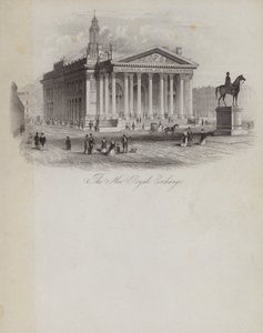 La nouvelle Bourse royale (gravure) - English School