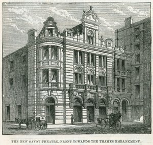 Le nouveau Savoy Theatre, façade vers l