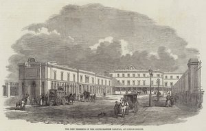 Le nouveau terminus du chemin de fer du Sud-Est, à London-Bridge (gravure) - English School