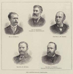 Les délégués de Terre-Neuve (gravure) - English School