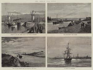 Le canal de la mer du Nord (gravure) - English School