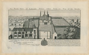 Vue nord du palais de Lincoln, prise du sommet de la cathédrale - English School