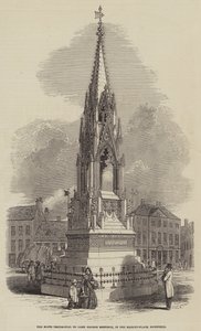 Le témoignage de Notts à Lord George Bentinck, sur la place du marché, Mansfield (gravure) - English School