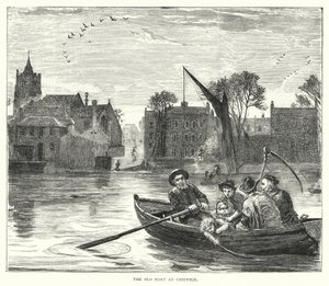 Le vieux bateau à Chiswick (gravure) - English School