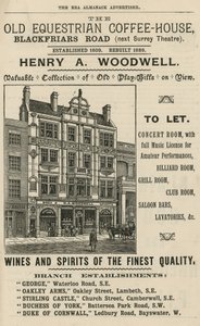 The Old Equestrian Coffee House, Blackfriars Road, Londres - English School