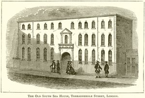 La vieille maison de la mer du Sud, Threadneedle Street, Londres