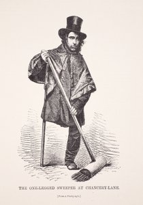 Le balayeur unijambiste à Chancery Lane, d