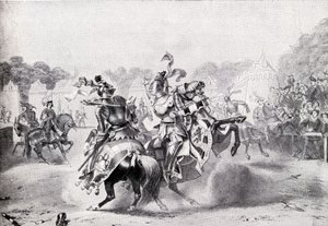 Le seul tournoi du règne de la reine Victoria, illustration de 