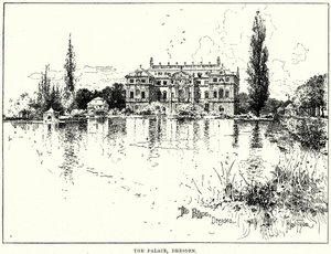 Le Palais, Dresde (gravure) - English School
