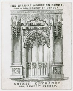 Les Chambres de Deuil Parisiennes, carte de visite - English School