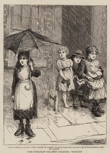 La catastrophe de la mine de Park-Slip, orphelins (gravure) - English School