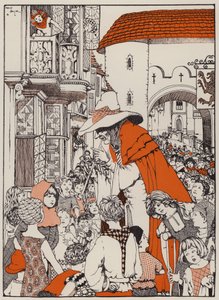 Le joueur de flûte (lithographie couleur)