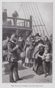 Les Pères Pèlerins quittant l
