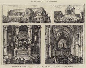 Le pèlerinage à Pontigny (gravure) - English School