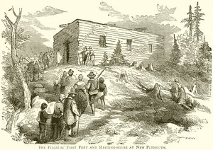 Le Premier Fort et la Maison de Réunion des Pèlerins à New Plymouth - English School