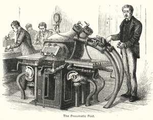 Le poteau pneumatique (gravure) - English School