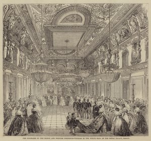 La Polonaise par le prince et la princesse Frederick-William dans la salle blanche du palais royal, Berlin - English School