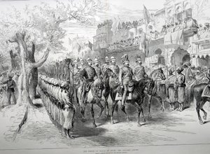Le prince de Galles à Delhi : le Chandry Chowk - English School