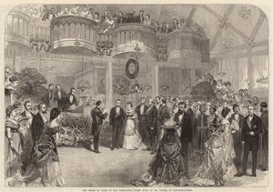 Le Prince de Galles à la soirée télégraphique donnée par M. Pender - English School