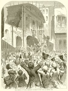 Le Prince de Galles buvant au succès de la guerre à Temple Bar - English School