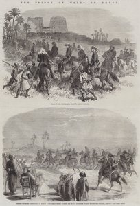 Le prince de Galles en Égypte (gravure) - English School