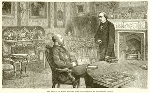 Le prince de Galles visitant Lord Beaconsfield à Hughenden Manor - English School