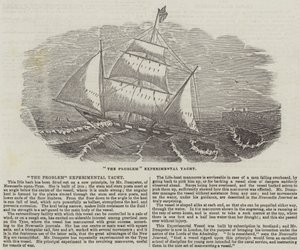 "Le Problème" Yacht expérimental (gravure) - English School