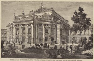 Le nouveau théâtre impérial proposé, Vienne (gravure) - English School