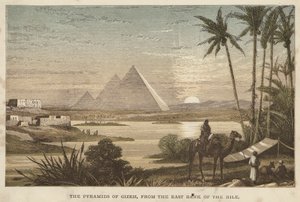 Les Pyramides de Gizeh, depuis la rive est du Nil - English School