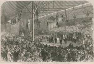 La Reine posant la première pierre du nouvel Hôpital St Thomas - English School