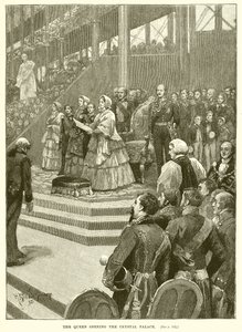 La reine ouvrant le Crystal Palace - English School