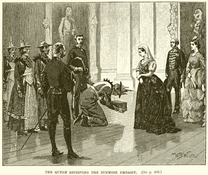 La reine recevant l