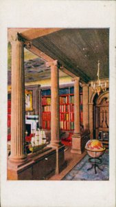 La maison de poupées de la Reine : La bibliothèque II (lithographie couleur) - English School