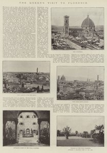 La visite de la reine à Florence (gravure) - English School