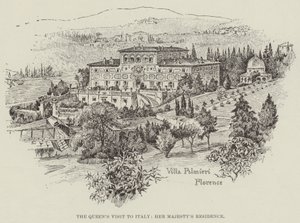 La visite de la reine en Italie, résidence de Sa Majesté (gravure) - English School