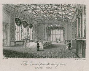 Salle à manger privée de la reine au château de Windsor - English School
