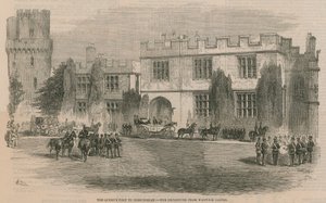 La visite de la Reine à Birmingham - le départ du château de Warwick - English School