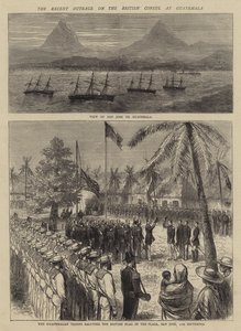 La récente attaque contre le consul britannique au Guatemala (gravure) - English School
