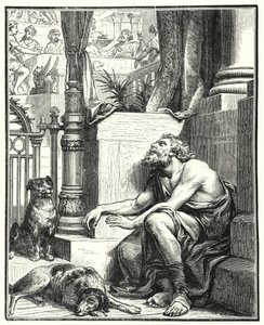 Le riche et Lazare (gravure) - English School
