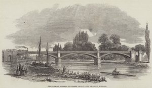 Pont ferroviaire de Richmond, Windsor et Staines à Richmond (gravure) - English School