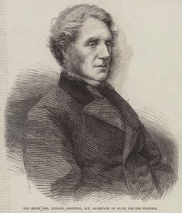 Le très honorable Edward Cardwell, MP, secrétaire d