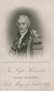 Le très honorable John Atkins, Lord-maire de Londres 1819 - English School