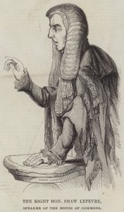 Le Très Honorable Shaw Lefevre, Président de la Chambre des Communes (gravure) - English School