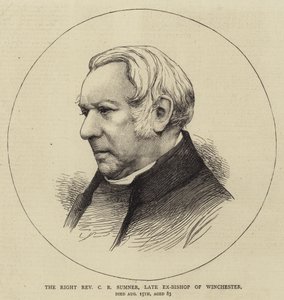 Le très révérend C R Sumner, ancien évêque de Winchester