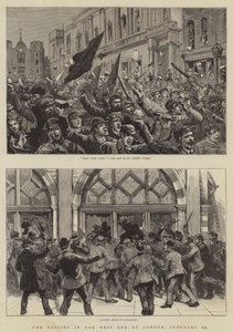 Les émeutes dans le West End de Londres, 8 février - English School