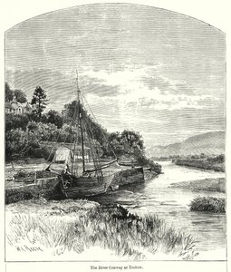 La rivière Conway à Trefriw (gravure) - English School